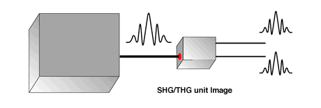 Femtosecond SHG and THG unit