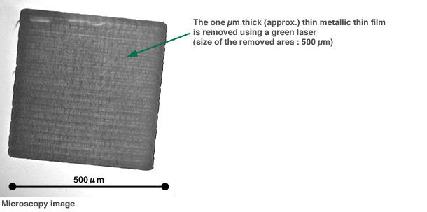 Surface skin removal on metallic thin film