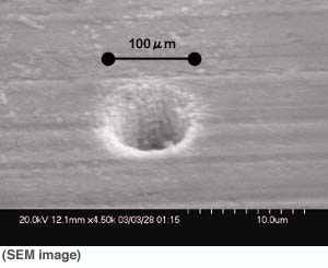 Drilling of semiconductor material