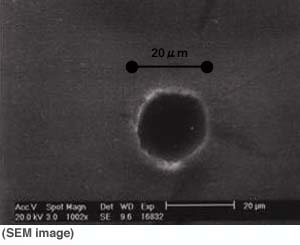 Drilling of semiconductor material